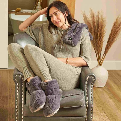 Luksuzni sivi oblog za vrat za grijanje i opuštanje mišića vrata